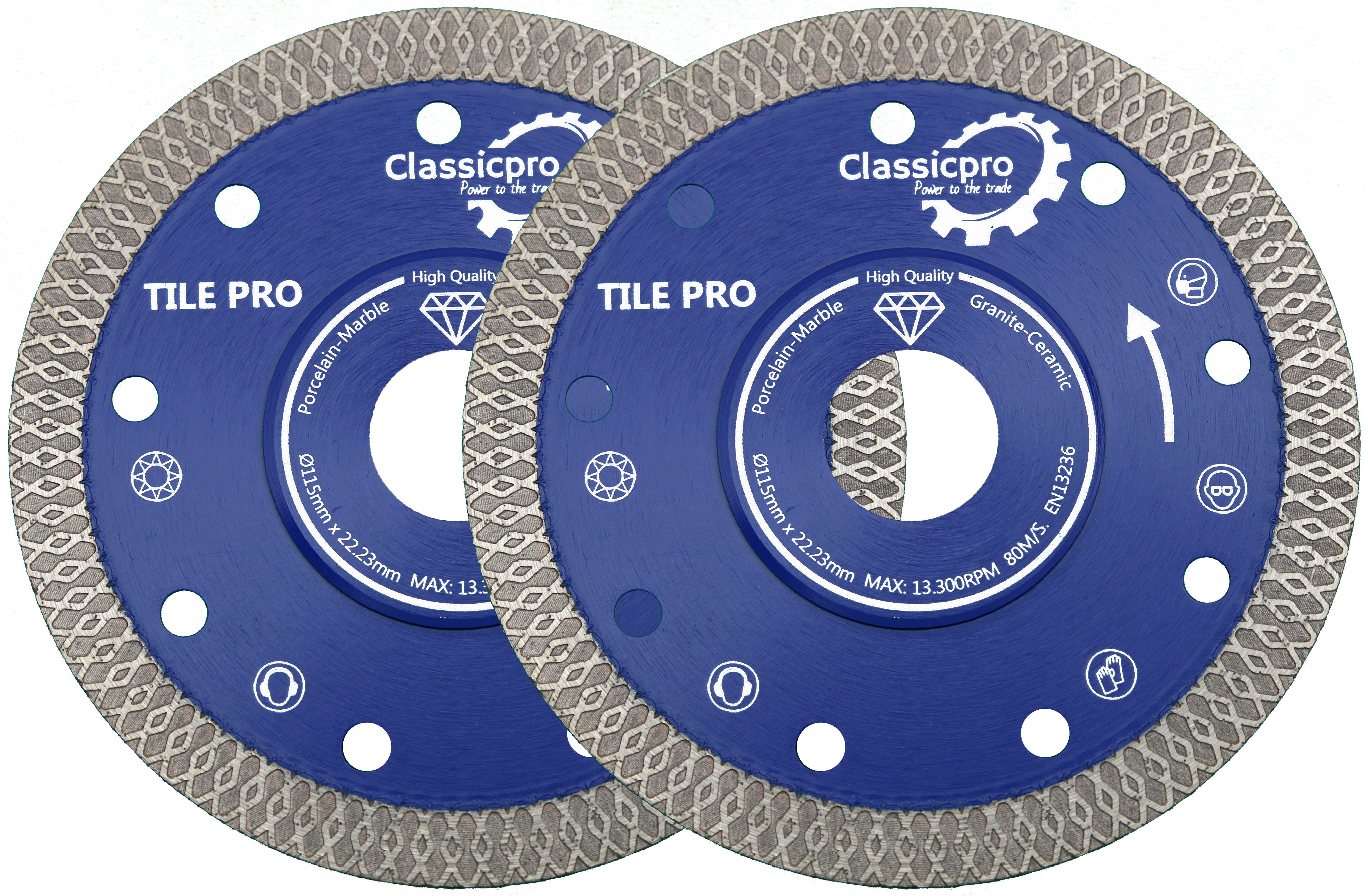 115mm 4.5" Porcelain Tile Turbo Diamond Dry Fine Cutting blade Disc Grinder Pc2