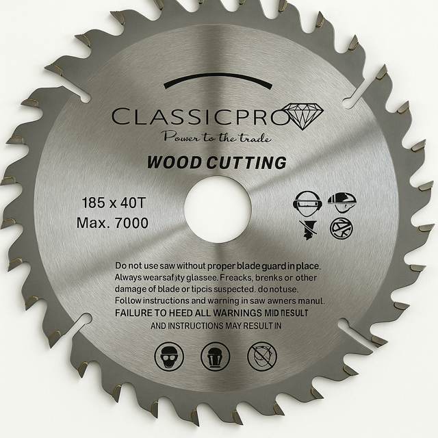 ClassicPro 185mm 40T TCT Circular Saw Blade – Smooth Crosscutting Performance