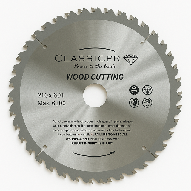 ClassicPro 210mm 60T TCT Circular Saw Blade – Fine Finish for Trim and Joinery Work