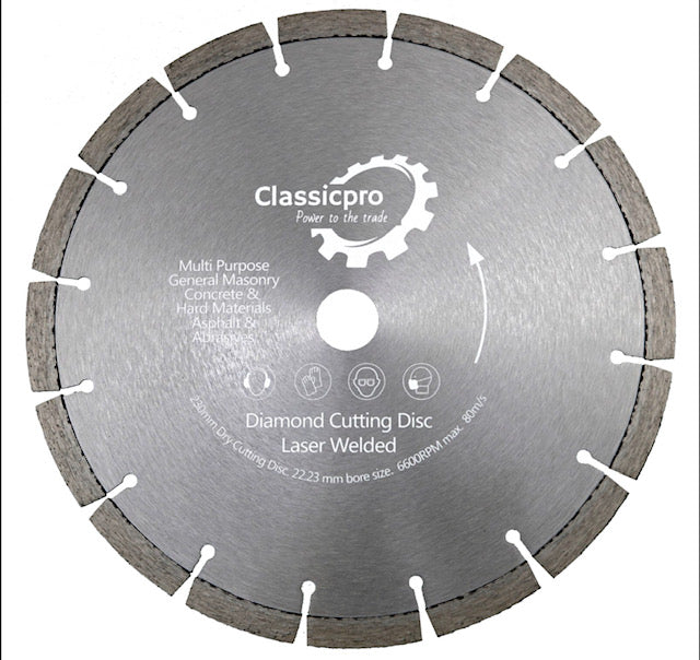 ClassicPro 230mm Professional Laser-Welded Diamond Blades – For Brick, Concrete, Stone & Granite