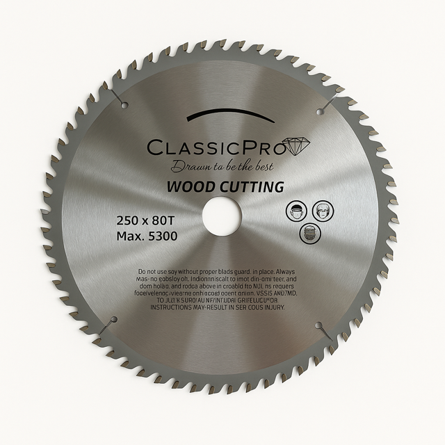 ClassicPro 250mm 80T TCT Circular Saw Blade – Ultra-Fine Finish for Professional Woodworking
