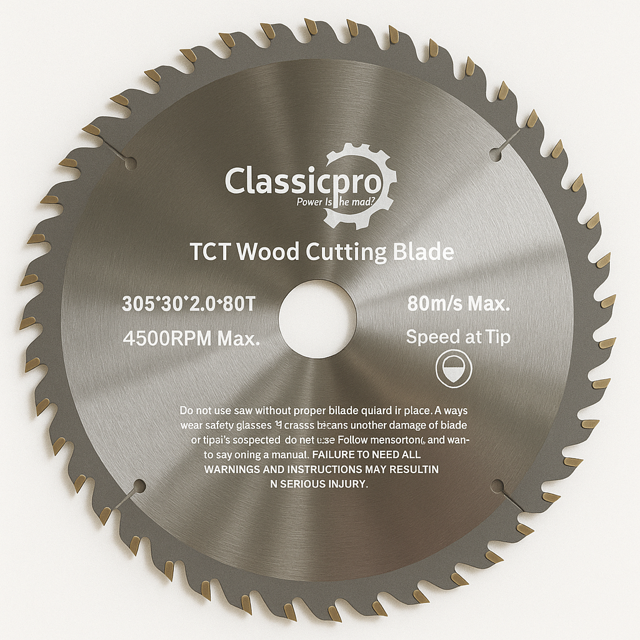 ClassicPro 305mm 80T TCT Circular Saw Blade – Ultra-Fine Finish for Professional Mitre Saws