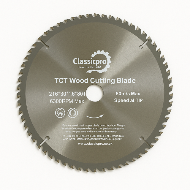 ClassicPro 216mm 80T TCT Circular Saw Blade – Ultra-Fine Finish for Mitre & Sliding Saws