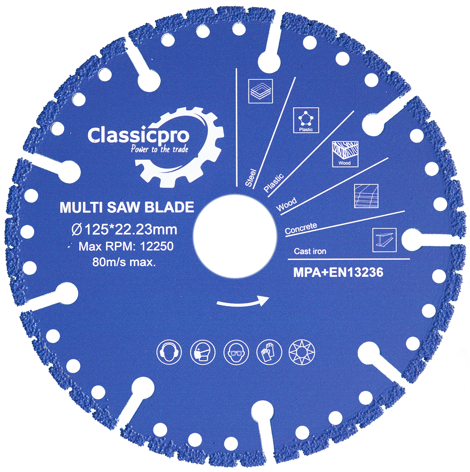 125mm Diamond Coated Multi Cutter Blade – Cast Iron, Metal, Fiberglass Disc
