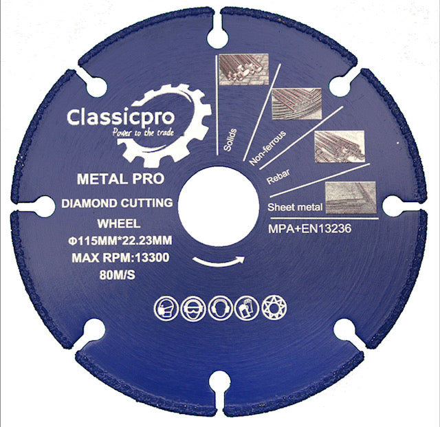 ClassicPro 115mm (4.5") Ultra Fast Metal Cutting Discs – For Steel, Pipe, Rebar & More (Angle Grinder Use – UK Stock)